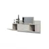 Hexa Red Engineered Wood Wall Mount Dressing Table in Frosty White Colour