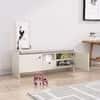 Hexa Red Engineered Wood Shoe Rack in Frosty White Colour