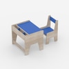 Topolino Toddler Activity Table & Chair in Oak and Blue