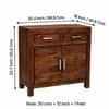Elder Sheesham Wood Contemporary Console Table in Provisional Teak Finish