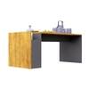 Hexa Engineered Wood Coffee Table In Slate Grey And Giant Wood