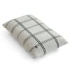 Windowpane Antique Grey  And Natural Pillow Cover 12X20 Inches