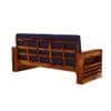 Maruti 3+2+1 Seater Wooden Sofa (BLUE Colour, Honey Finish)