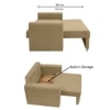 Baruna 1 Seater Velvet Pull Out Sofa Cum Bed with Storage In Beige Color
