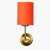Devansh Metal Electric Wall Light in Gold Colour with Orange Shade Count of 1 Light