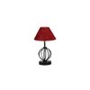 Harley Maroon Jute Table lamp with Iron Base