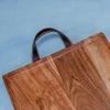 Ireka Home Ananda Wooden Serving Tray with Leather Handles
