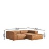 Elegantedge Wood Left Aligned 2-Seater With Upholstery Non Storage Sofa In Brown Colour
