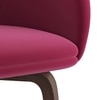 Meryl Fabric Lounge Chair in Raspberry Colour