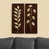 W-Evan Abstract Metal Wall Decor in Gold Set of 2