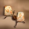 Devansh Metal Electric Wall Light in Gold Colour with Multi Shade Count of 2 Lights
