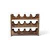 Kassel Sheesham Wood Wine Rack for 12 Bottles in Teak Finish