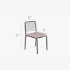 Covent Garden Mild Steel Outdoor Dining Table with Six Chairs in Grey Colour