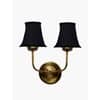 Devansh Metal Electric Wall Light in Gold Colour with Black Shade Count of 1 Light