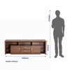 Yuko TV Unit with Two Drawers in Columbia Walnut Finish