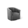 Accentrin Swivel Solid Wood Accentrel Chair in Grey Colour