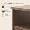 Zoey Engineered Wood Bedside Table in Classic Walnut Finish
