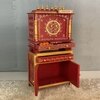 D'Dass Honeywood Sheesham and Mdf  Wall Hanging Wooden Temple With Cabinet For Pooja