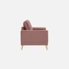 Nency Velvet 2 seater Sofa Peach