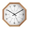 Dotted Index Octagonal Wooden Wall Clock