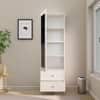 Hexa Engineered Wood Bookshelf Wooden Multipurpose Storage Rack in Frosty White Colour