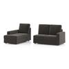 Apollo Sofa (Colour : Smoke, Cushion : Hard, Back Type : High Back, Seating Capacity : Left Aligned 2 Seater + Left Aligned Chaise)