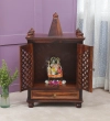 Xman Sheesham Wood  Prayer Unit In Provincial Teak Finish