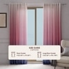 Stoa Paris Sheer Ombre Printed Long Door Curtain, Aesthetic Curtain with  Light Filtering Balcony,  Set of 1 Parda, Rose Tint Horizon - Red