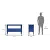 Collier Solid Wood Free Standing TV Unit in Royal Blue Finish