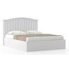 Wichita Solid Wood King Size Box Storage Bed In White Finish