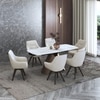 Aeris Ceramic 4 To 6 Seater Extendable Dining Table With Set of 2 Selene Dining Chair