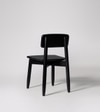 Rota Solid Wood Dining Chair In Black Finish