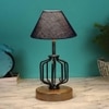 Remington Blue Jute Table lamp with Wood & Iron Base