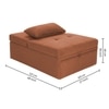 Evenie 1 Seater Pull Out Sofa cum Bed  in Orange Colour