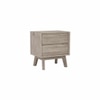 Scandinavian Madrid Solid Wood Bedside Table in Beige Colour