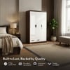 Miller 3 Door Wardrobe With Mirror in Two Tone Finish
