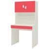 Corolla Kids Study Desk with Drawer Built In Bookshelf and Petal Handles in Strawberry Pink Colour