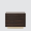 Tgere Series polished Bedside Table with Gold Base