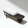 Noble Aura Metal Bench in White Finish