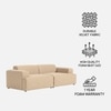 Comforthaven Wood 2 Seater With Upholstery Non Storage Sofa In Grey Colour