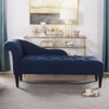 andres Fabric Chaise Launger in Navy Blue Colour