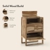 Macallan Solid Wood Bar Cabinet (Honey Oak Finish)