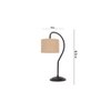 Beige Jute Curvy table lamp with Iron Base (SP08)