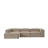 Elegantedge Wood Right Aligned 3-Seater With Upholstery Non Storage Sofa In White Colour