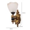 Eliante Modern Wall Lights Mild Steel & Glass Material Antique & Gold, White Finish