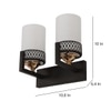 Eliante Modern Wall Lights Mild Steel, Glass & Glass Material Brown,Gold & White Finish