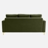 Arab Velvet 3 Seater Sofa Olive Green Color
