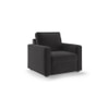 Apollo Compact Sofa Set (Colour : Pebble Grey, Cushion : Soft, Back Type : Regular, Seater : 3+1+1)