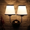Devansh Metal Electric Wall Light in Gold Colour with Yellow Shade Count of 2 Lights