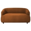 Morgen Boucle Fabric 2 Seater Sofa In Orange